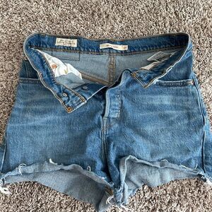Levi's Premium Ribcage Denim Shorts